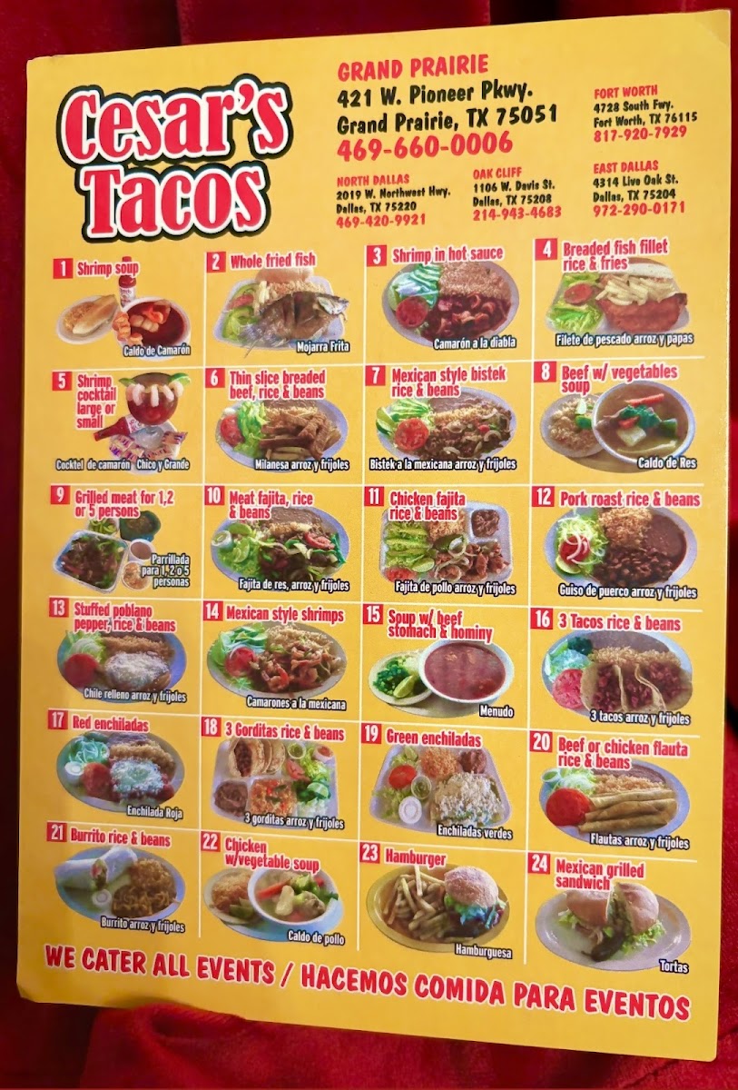 Cesar Tacos Y Gorditas Menu - Image 2